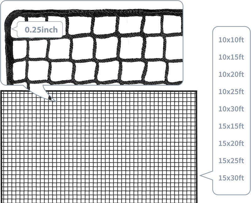 Fahnemt Golf Nets for Backyard Driving, Golf Net for Practice Barrier Net, Sports Netting for Hitting Golf, Baseball, Hockey, Soccer, Pitching Simulators, black - Image 3